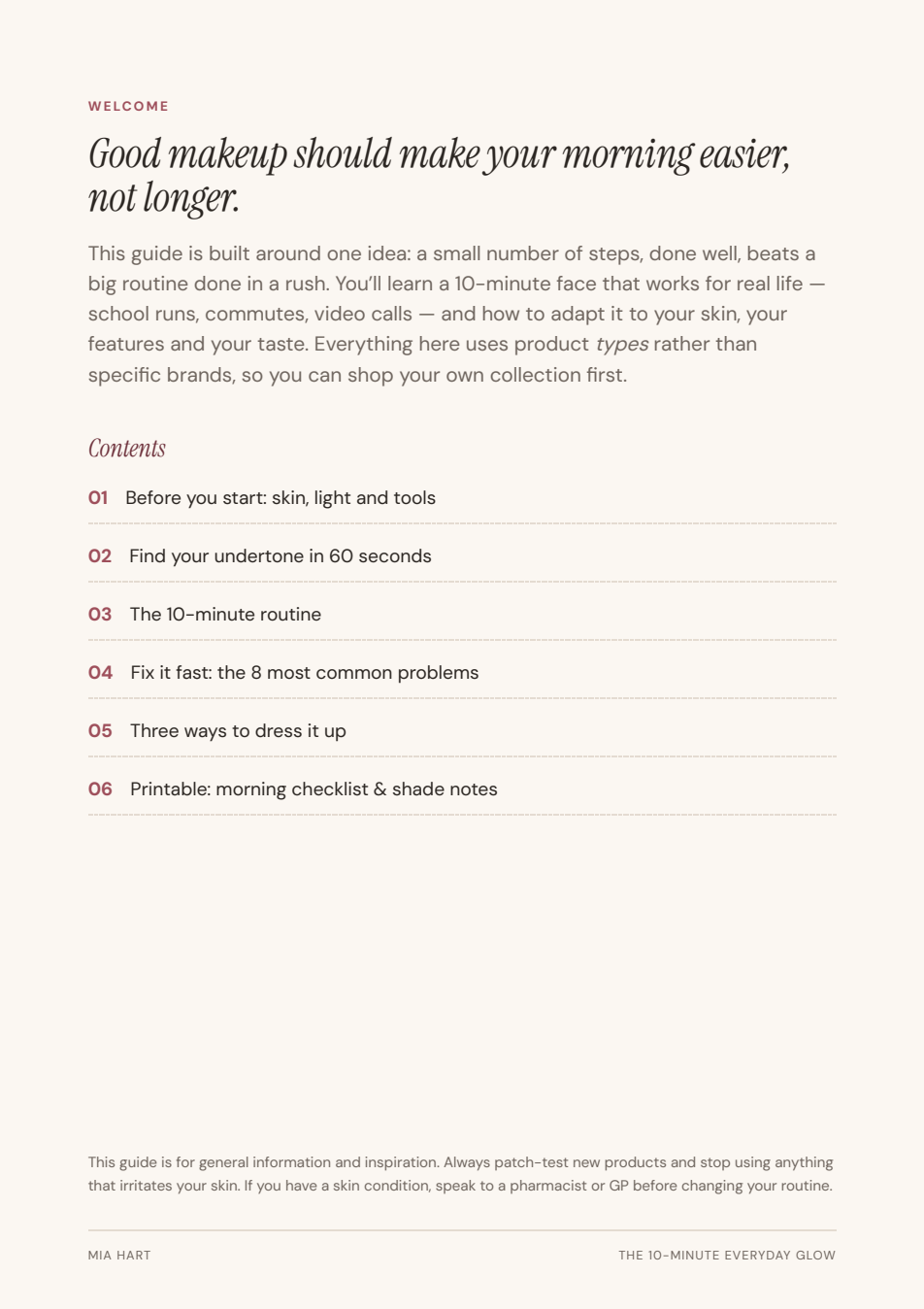 The 10-Minute Everyday Glow — inside page preview 1