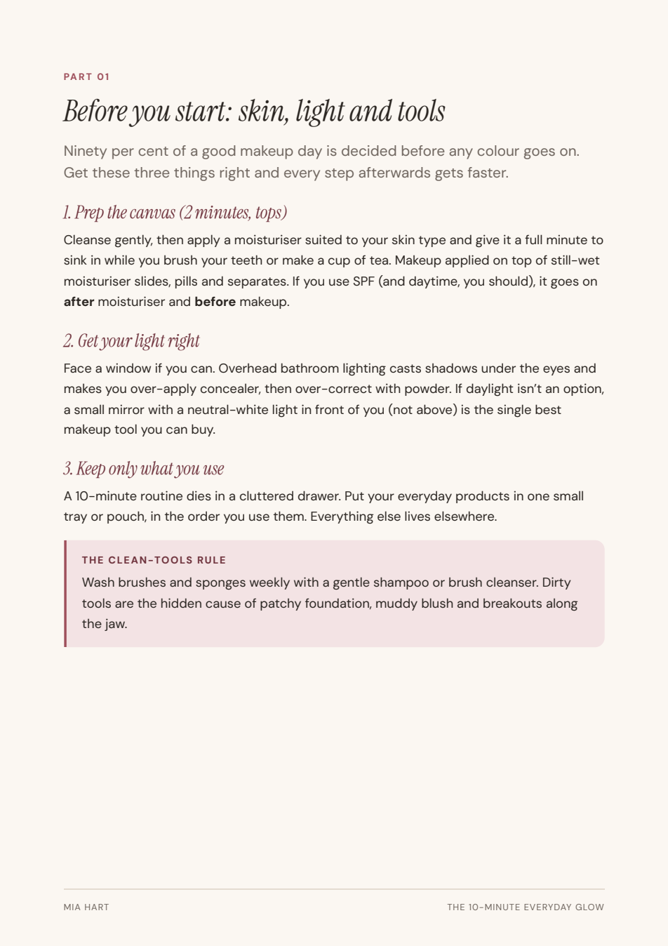 The 10-Minute Everyday Glow — inside page preview 2