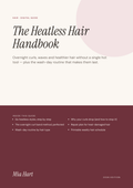 The Heatless Hair Handbook — Mia Hart digital guide cover