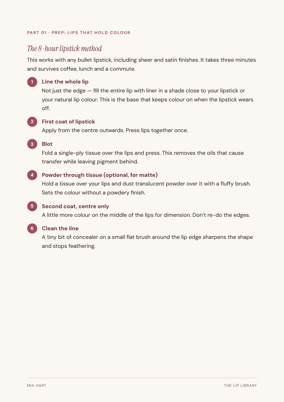 The Lip Library — inside page preview 3
