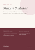 Skincare, Simplified — Mia Hart digital guide cover